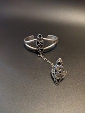 Bracelete e anel vintage G & S prata 1986 borboletas escravo motociclista tamanho 6 , usado comprar usado  Enviando para Brazil