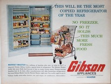 Gibson Market Master Refrigerator Impressão Anúncio Vintage 1961 Ephemera Decoração de Parede comprar usado  Enviando para Brazil