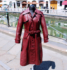 Cappotto pelle borgogna usato  Milano