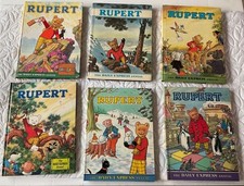 Six vintage rupert for sale  SHREWSBURY
