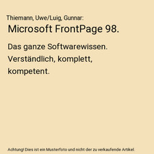 Microsoft frontpage ganze gebraucht kaufen  Trebbin