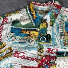 Camisa Hawaiana Piña Caribeña Para Hombres XL 100% Seda Viaje Hotel Manga Corta segunda mano  Embacar hacia Mexico