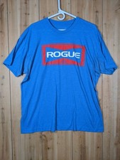 Camiseta Rogue Fitness posto de gasolina XL azul manga curta academia fina comprar usado  Enviando para Brazil