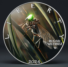Moeda de prata 2024 America Eagle Cicada Apocalypse 1 oz brilho no escuro comprar usado  Enviando para Brazil