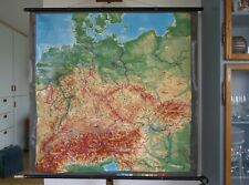 Vintage schulwandkarte reliefk gebraucht kaufen  Deutschland