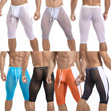 Pantalones Cortos Para Hombre Sexy Malla Transparente Gimnasio Culturismo Deportes Fitness Hombre Calzas Cortas segunda mano  Embacar hacia Mexico