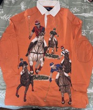 Polo Ralph Lauren Original Five 5 Cavaleiros Rugby Laranja Rara Tamanho Médio Vintage, usado comprar usado Polo Ralph Lauren Original Five 5 Cavaleiros Rugby Laranja Rara Tamanho Médio Vintage, usado comprar usado  Enviando para Brazil