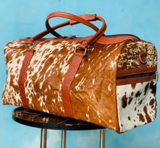 Bolsa de viagem 100% natural COWHIDE cabelo em couro, usado comprar usado  Enviando para Brazil