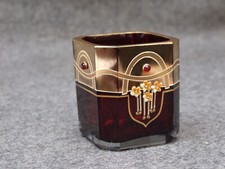 Jugendstil glas emaille gebraucht kaufen  Hohenwestedt