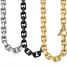Collar de 7-40" 9mm para hombre eslabón de cable dorado cadena de acero inoxidable fiesta regalo joyería segunda mano  Embacar hacia Mexico
