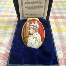 Caixa de bugigangas esmaltadas Halcyon Days Queen Elizabeth Golden Jubilee , usado comprar usado  Enviando para Brazil