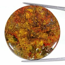 45,60 Cts Agata Ungherese Naturale Cabochon Rotondo Pietra Preziosa 31x5mm na sprzedaż  Wysyłka do Poland