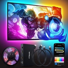 Luz de fundo LED TV com caixa de sincronização HDMI para TVs de 75-85 polegadas, faixa de luzes LED de 16 pés f comprar usado  Enviando para Brazil