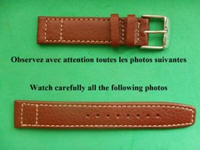 18 mm SOLIDE BRACELET CUIR VEAU VÉRITABLE GRAINÉ MARRON COUSU TOP QUALITÉ PRIX comprar usado  Enviando para Brazil