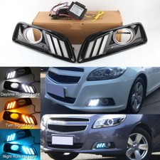 LED DRL 3 CORES PARA CHEVY MALIBU 2013 2014 LUZ DE CIRCULAÇÃO DIURNA FAROL DE NEBLINA COM GIRO comprar usado  Enviando para Brazil