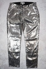 MOSCHINO H&M srebrne cekinowe spodnie disco gorączka jazzzy połysk impreza noworoczna 48 33R na sprzedaż  PL