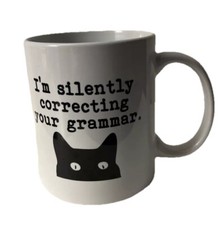 Caneca I'm Silently Correcting Your Grammar Black Cat em excelente estado usado comprar usado  Enviando para Brazil