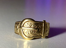 Usado, ANILLO CINTURÓN HEBILLA ORO 9CT VINTAGE. UNISEX. TALLA N 1/2. AMPLIO segunda mano  Embacar hacia Argentina