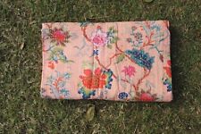 Cobertor estampado floral feito à mão colcha de algodão indiano Kantha comprar usado  Enviando para Brazil