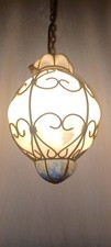 Usado, MURANO VENETIAN LANTERNA WHITE GLASS OPALINE 1930 comprar usado  Enviando para Brazil