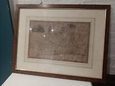 Old framed map for sale  HORLEY