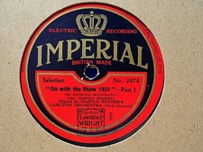 MARIUS WINTER'S CARLTON ORCHESTRA  - On With The Show 1931 78 rpm disc comprar usado MARIUS WINTER'S CARLTON ORCHESTRA  - On With The Show 1931 78 rpm disc comprar usado  Enviando para Brazil