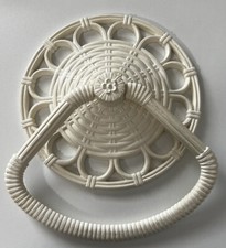 Anel suporte toalheiro HOMCO 1978 vime falso rattan 10" 3314 marfim EUA comprar usado  Enviando para Brazil