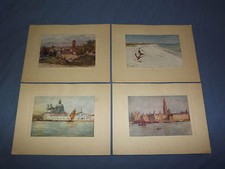 ÂNCORA VINTAGE 4 MINI ESTAMPAS BARCO COSTA MAR FAROL  comprar usado  Enviando para Brazil