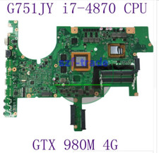 1PCS ASUS G751JY Motherboard I7-4860HQ CPU GTX980m 4G Rev2.0 Motherboard, usado comprar usado  Enviando para Brazil