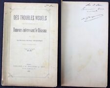 1896 Jacqeau, A. Problemas Visuales Tumores Quiasma Medicina Copia Firmada segunda mano  Embacar hacia Argentina