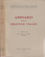 Annuario delle biblioteche usato  Italia