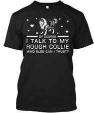 Usado, Camiseta Rough Collie Dog Fofa - Claro que falo com minha feita nos EUA tamanho P a 5XL comprar usado  Enviando para Brazil