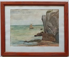 Tableau marine plage d'occasion  Seiches-sur-le-Loir