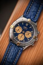 Breitling Callisto mechanic Chronograph 36mm Ref. 80520N blue dial full set comprar usado  Enviando para Brazil