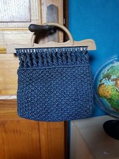 Sac bleu tricot d'occasion  Plonéour-Lanvern