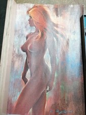 Poster donna stampa usato  Italia