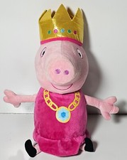 Boneco de pelúcia vintage Peppa Pig princesa bicho de pelúcia 11" falante 2003 testado, usado comprar usado  Enviando para Brazil