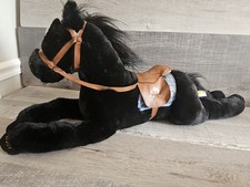 Vintage BREYER CAVALO DE PELÚCIA - 28" Preto Deitado Grande Bicho de Pelúcia Raro G21, usado comprar usado  Enviando para Brazil
