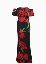 Blumendruck bodenlanges kleid gebraucht kaufen  Mannheim