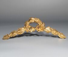 Antiguo Mueble Francés Bronce Dorado Frontón Decoración Laurel y Cintas segunda mano  Embacar hacia Mexico