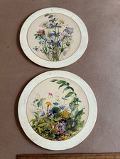 Par de Placas de Parede Floral Vintage Cornish Mullionaires Azul Mayflower Cornflower comprar usado Par de Placas de Parede Floral Vintage Cornish Mullionaires Azul Mayflower Cornflower comprar usado  Enviando para Brazil