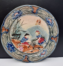 Assiette barbotine 2 d'occasion  La Ferrière-sur-Risle