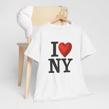 Camiseta unissex de algodão pesado I Love NY | Perfeita para turistas, amantes da cidade, viagens, usado comprar usado  Enviando para Brazil