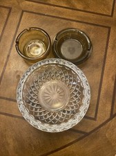 Usado, Lote de 3 cinzeiros de vidro vintage cores e tamanhos diferentes comprar usado  Enviando para Brazil