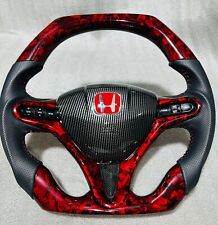 Volante plano inferior superior HONDA CIVIC FD2/FN2 com fibra de carbono forjada..., usado comprar usado  Enviando para Brazil
