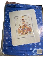 Kit de colcha para bebê Janlynn Honey Bears estampado ponto cruz #140-131 comprar usado  Enviando para Brazil