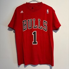 Camiseta Derrick Rose Jersey Adidas NBA Chicago Bulls Shirsey # 1 vermelha média comprar usado  Enviando para Brazil