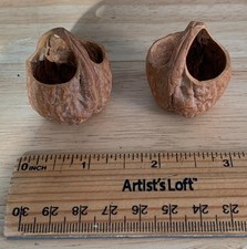 Cestas esculpidas à mão em miniatura de nogueira esculpidas à mão exclusivas RARAS, usado comprar usado  Enviando para Brazil