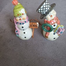Snowman ceramic figures for sale  LEEDS