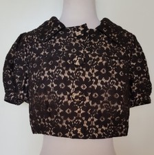 Usado, Jaqueta Bolero Vintage KATHERINE Feminina Preta/Creme Renda Tamanho 12 Nova Sem etiquetas comprar usado  Enviando para Brazil